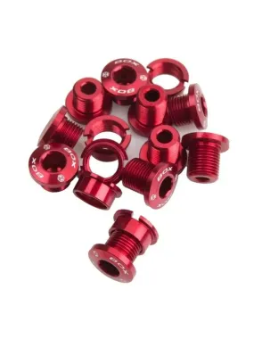 Box One 7075 Alloy Chainring Bolts 15 pcs Red